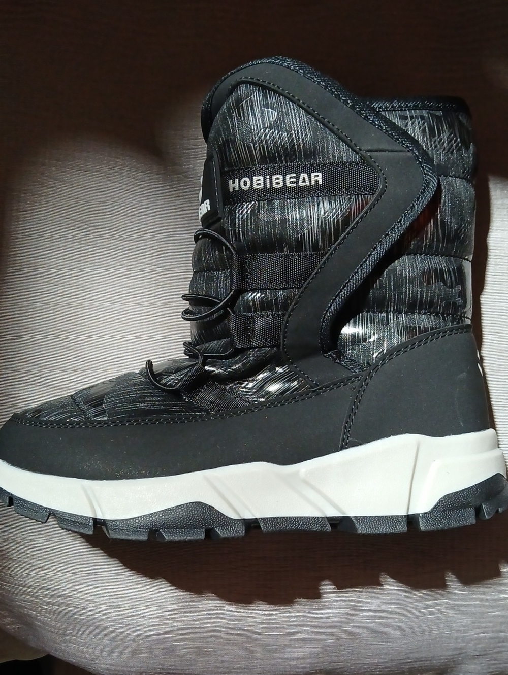 Kids Black Winter Boots - Insulated Snow Shoes
